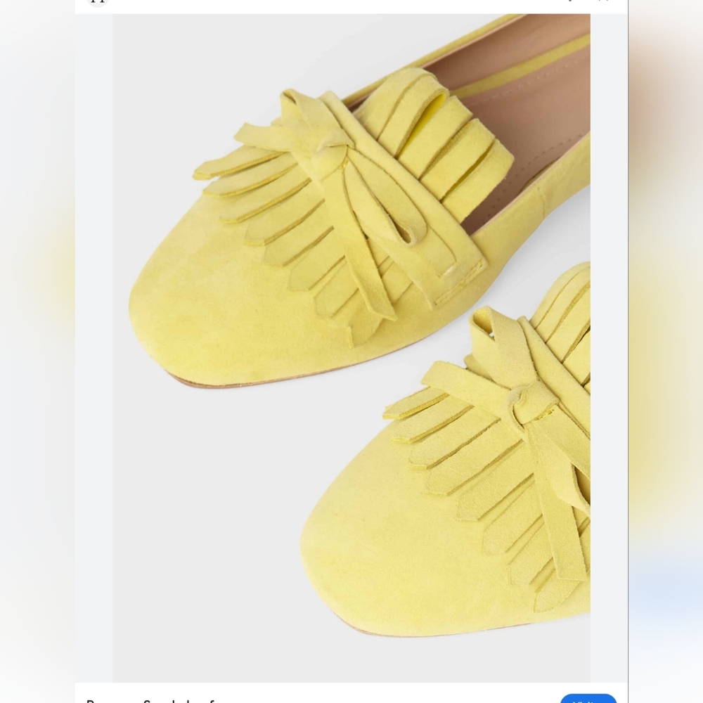 HOBBS/Suede Lonfers/Roxanne Loafer/Lemon /Size EU 38 US 7 / NWB